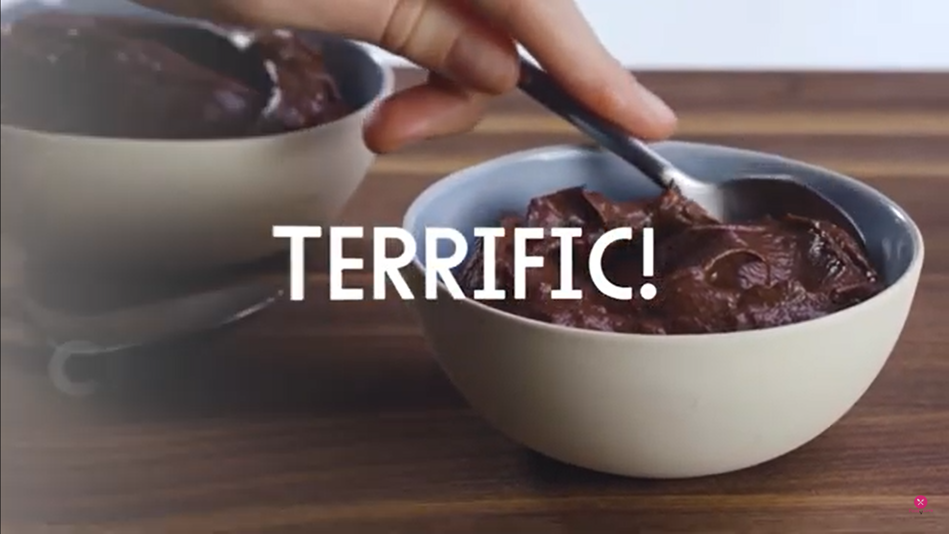 healthy chocolate pudding in a bowl