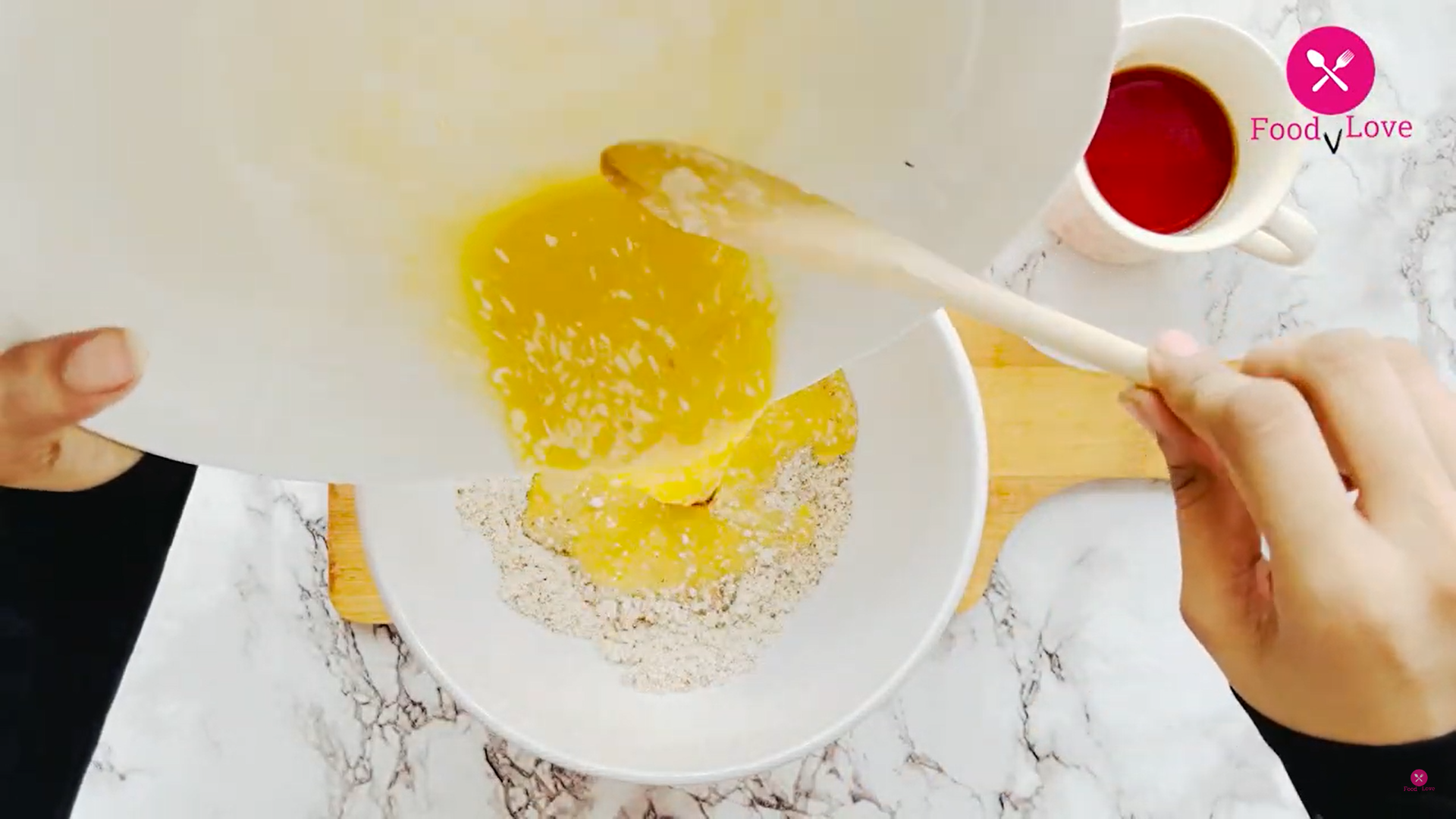 combining wet and dry ingredients