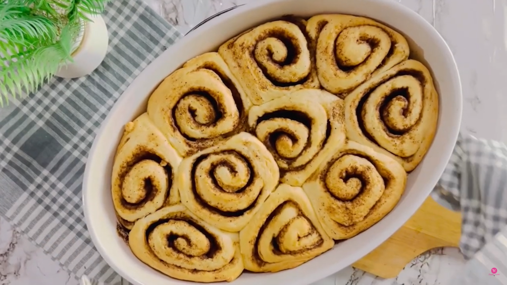 cinnamon rolls directly out of the oven