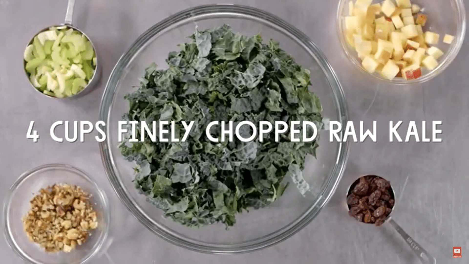 ingredients required for kale waldorf salad recipe