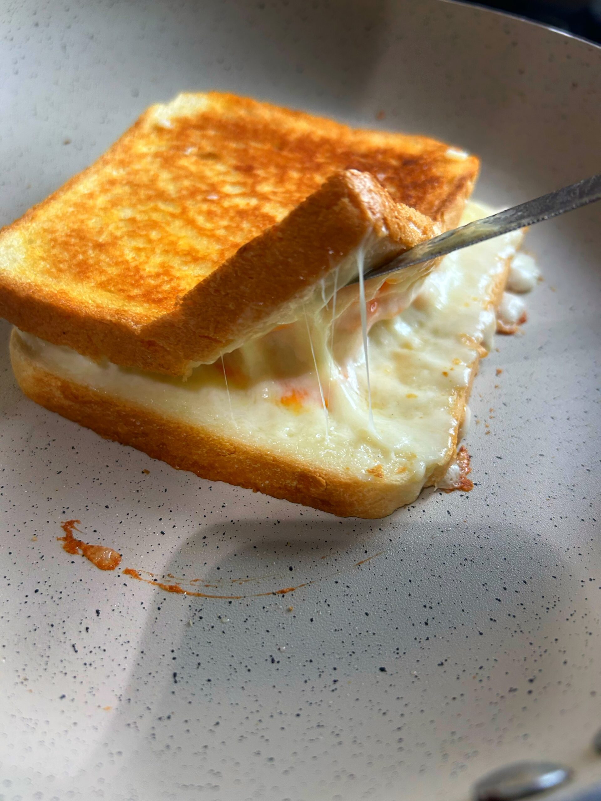 grilled cheese sandwich is ready to eat